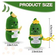 POKOJA LAND 1 Hand-Crocheted Desktop Decorative Ornament Fun And Adorable Animal/Plant Sci-Fi Designs Birthday Gift Card Mother's Day/Father's Day Gift For Dad Present For Colleagues, Family, Mom, Women, Men, Her, Him, Sisters, Best Friends Hand-Knitted Positive Emotions Knitting & Crocheting Gratitude, Inspiration, Encouragement Creative Graduation & Holiday Gifts Party Favors, Small Gifts, Souvenirs - Multicolor - View 6