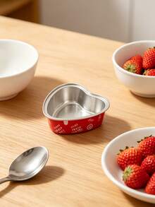 Hộp đựng bánh bằng giấy bạc hình trái tim, dung tích 100ml, thích hợp cho Ngày Valentine, Ngày của Mẹ và các bộ quà cưới. - Đỏ - Xem 5
