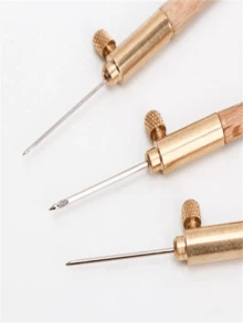 1个钩针配3根针刺绣工具闪光亮片串珠针钩串珠刺绣工具套装 - 杏色 - 查看 6