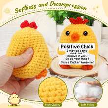 POKOJA LAND 1 Hand-Crocheted Desktop Decorative Ornament Fun And Adorable Animal/Plant Sci-Fi Designs Birthday Gift Card Mother's Day/Father's Day Gift For Dad Present For Colleagues, Family, Mom, Women, Men, Her, Him, Sisters, Best Friends Hand-Knitted Positive Emotions Knitting & Crocheting Gratitude, Inspiration, Encouragement Creative Graduation & Holiday Gifts Party Favors, Small Gifts, Souvenirs - Multicolor - View 5