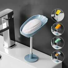3Pcs Multi-Color Wall Mount Soap Dish Set, Plastic Shell Shaped Soap Holder, Draining Soap Tray, Bathroom Soap Storage Rack, Bathroom Accessories, Bathroom Storage & Organization, No Drilling Required, Suitable For Kitchen Sink Bathroom Accessories Bathroom Tools - multicolor - View 5