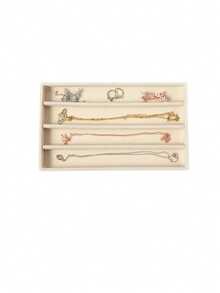 1PC Jewelry Display Tray For Necklaces, Organizer Storage Box Travel Back To School - Beige - View 2
