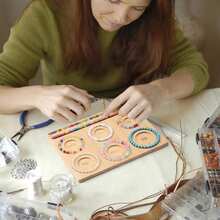 Beading Board For Jewelry Bracelet Making, DIY Jewelry Beads Board Tray, Bracelet Making Design Mat For Freelance Workshop Studio,Jewelry Organiser,Jewelry Box,Diamond Art (No Jewelry Included, Only The Tray.) - multicolor - View 5