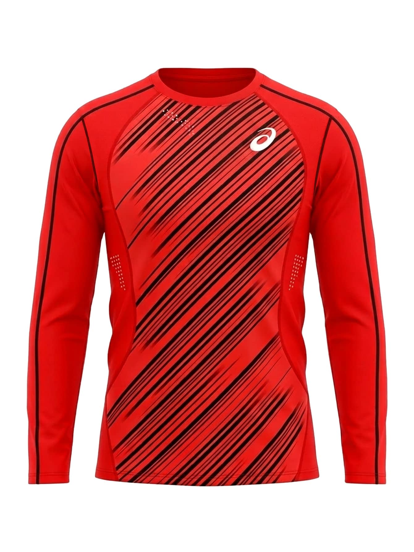 Asics Men's Long Sleeve Shirt Red - Red - View 1