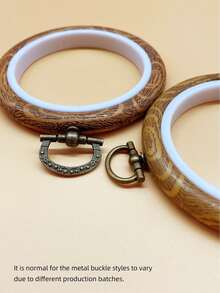1PC Vintage Wood Grain Embroidery Hoop/DIY Embroidery Frame/Vintage Decorative Frame/Hanging Decor DIY Small Frame/Great Gift - bronzer - View 6