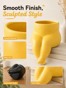 Joivida Creative Design Flower Pot, Modern Minimalist Human Buttocks Shaped Succulent Flower Pot, Dopamine Colored Home Decoration Indoor Flower Pot, Living Room, Bedroom, Office Desk, Windowsill, Unique Art Vase, Small Cactus And Vanilla Container, Cute Aesthetic Home Decoration, Home Foyer Decoration Ornaments, Holiday Birthday Gifts - multicolor - View 6