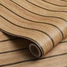1 Roll Textured Vinyl 3D Wall Sticker - Waterproof Self-Adhesive Wallpaper. Natural Wood Grain, Easy To Clean And Remove, Suitable For DIY Home Decor, Ceiling, Partition And Curved Wall Sticker. Room Decor, Wall Decor, Bedroom Decor, Bathroom Decor, Living Room Decor, Kitchen Decor, Room Decoration, Living Room Decor, Home Decor, Wall Art Wallpaper. - brown - View 4