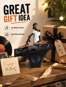 superFUNNYmarket 1件嘻哈元素树脂摆件，嘻哈元素DJ雕像，多种款式可选（MC、DJ、霹雳舞者等），精细手工涂绘设计，耐用树脂材质，是音乐爱好者和嘻哈粉丝的完美之选，适用于家居、办公室和工作室装饰，也是送给嘻哈爱好者的独特礼物，为任何空间增添酷炫怀旧的氛围。 - 多色 - 查看 9
