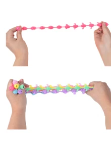 MINKOJA Caterpillar-Shaped Stress-Relieving Noodle Rope Pull-Up Toy, Stress-Relieving Pull Rope, Stress-Relief Toy, Venting Noodle Pull-Up Toy - Multicolor - View 7