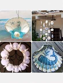 10PCS White Scallop Seashells, Size 4-5 Inches (10.16-12.7cm) - Natural Seashells, Suitable For DIY Crafts, Painting, Beach Wedding Decor And Home Decoration - Large Pack Of Smooth Shiny Seashells, Great For Handmade Crafts, Coastal Themed Decor And Shell Jewelry Making - White - View 8