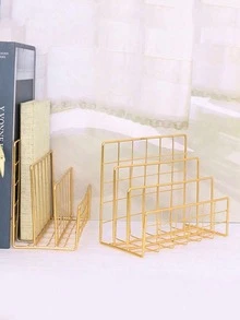1 PC Nordic Minimalist Iron Creative Office Storage Rack, Nordic Minimalist Three-Tier File And Magazine Bookshelf - Multicolor - View 5