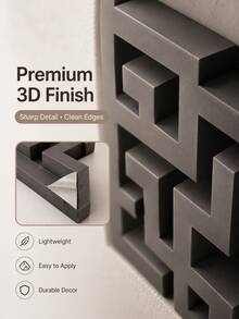 superFUNNYmarket 3 miếng decal dán tường 3D góc không tưởng, nghệ thuật tường ảo giác quang học, nhãn dán họa tiết mê cung bất đối xứng, nhiều kiểu dáng có sẵn (hình lập phương, hình tam giác, phẳng), tự dính & có thể tháo rời, tạo hiệu ứng thị giác gây kinh ngạc trên bất kỳ bức tường nào, hoàn hảo cho trang trí phòng khách, phòng ngủ & studio, thêm phong cách ngầu & siêu thực cho không gian của bạn, dễ dàng dán & tái sử dụng, tuyệt vời làm quà tặng độc đáo cho những người yêu nghệ thuật & ảo giác - Nhiều màu - Xem 5