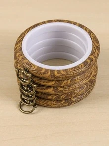 1PC Vintage Wood Grain Embroidery Hoop/DIY Embroidery Frame/Vintage Decorative Frame/Hanging Decor DIY Small Frame/Great Gift - bronzer - View 3