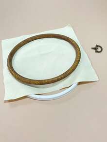 1PC Vintage Wood Grain Embroidery Hoop/DIY Embroidery Frame/Vintage Decorative Frame/Hanging Decor DIY Small Frame/Great Gift - bronzer - View 4