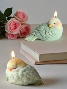 1PC 3D Bird Shaped Candle Silicone Mold, Animal Theme Bird Design Reusable Durable Silicone Mold, Suitable For Candle Making, Plaster Crafts, Special Gifts, Multipurpose Silicone Mold - White - View 7