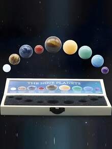 9件/套 豪華行星系統教育模型,包含9顆行星桌面裝飾,附特殊珠寶裝飾收藏禮盒 - 非常適合科學普及,適用於新年、生日、畢業禮物 - 多色 - 查看 6