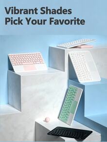 Teckwe Wireless Keyboard, Rechargeable, Touchpad, MiniKeyboard With Touch, Compatible With IPadTablets150mAh - View 3