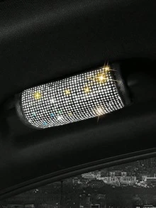 1 Funda de volante de coche con diamantes incrustados, accesorio de coche para mujer - Multicolor - Ver 4