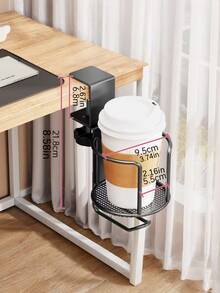 Giá đỡ cốc gắn bên hông bàn làm việc, khay đựng cốc chống trượt, giá gấp gọn tiết kiệm không gian trên bàn làm việc, phụ kiện phòng tắm, dụng cụ phòng tắm - Nhiều màu - Xem 8