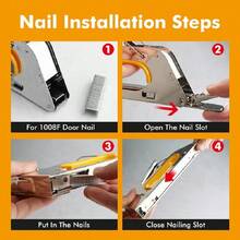 Staple Gun, Heavy Duty Staple Gun,Manual Staple Gun, For Upholstery, Material Repair, Carpentry, Decoration, Furniture Tools - Silver - View 5