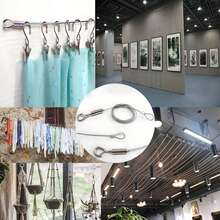 2MM Thick Stainless Steel Wire Clothesline Indoor Outdoor Wall-Mounted Retractable Drying Rope Adjustable Length Heavy Duty Rust Resistant Sturdy Laundry Hanger Space Saving Clothes Line For Home Balcony Patio Bathroom Dorm Room Apartment Housewarming - Silver - View 4