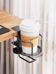 Giá đỡ cốc gắn bên hông bàn làm việc, khay đựng cốc chống trượt, giá gấp gọn tiết kiệm không gian trên bàn làm việc, phụ kiện phòng tắm, dụng cụ phòng tắm - Nhiều màu - Xem 3