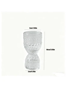 Haus Hana 1pc Embossed Glass Candle Holder, European Style Clear Tealight Stand, Light Luxury Home Decor For Living Room, Dining Table, Mantel, Shelf, Romantic Ambiance For Wedding, Party, Dinner - multicolor - View 5