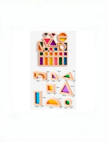 MINKOJA Wooden & Acrylic Sunlight & Color Blocks – Creative Stacking Toy For Cognitive Development & Parent-Child Interaction - Multicolor - View 3