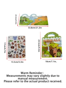 Sách sticker tái sử dụng, sticker dạng thạch có thể giặt, lý tưởng cho sinh nhật, tiệc tại nhà, hoạt động nhóm, lớp học nghệ thuật. - Animals - Xem 8