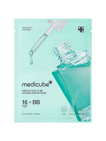 Medicube Azelaic Acid 16 BB Calming Serum Mask 0.88oz/25g - Soothing & Moisturizing Facial Sheet Mask For Sensitive & Acne-Prone Skin, , Suitable For All Skin Types, Daily Skincare & Post-Treatment Use