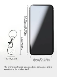 10个装超市购物车代币，不锈钢购物车解锁器，购物车代币吊坠，购物车筹码，金属不锈钢钥匙扣，带购物车解锁钥匙的钥匙圈装饰，钥匙圈配件 - 彩色 - 查看 2