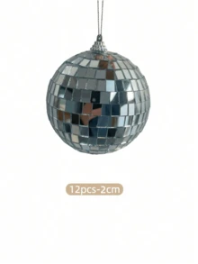1 个 20 厘米银色反光镜面迪斯科球，激光舞台球，适用于派对/婚礼/节日装饰/1 个 10 厘米镜面球 + 6 个 5 厘米镜面球礼物生日毕业 - 銀色 - 查看 25