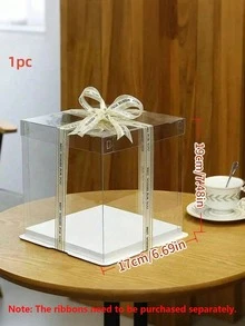 1 pezzo Scatola regalo per feste e festival, scatola di immagazzinaggio a 1, 2 o 3 strati, Natale - Bianco - Visualizzare 5