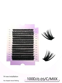 1 Tray 0.05mm DD Curl Individual Lash Clusters Fluffy Volume False Eyelashes For DIY Extension Natural Dramatic Look - Multicolor - View 4