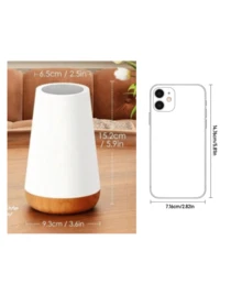 LED Bedside Lamp, Touch Control Dimmable Brightness, Type-C Rechargeable With Remote Control, Children's Night Light, 13 Colors, 3 Modes, Wireless Desk Lamp With Timer, For Bedroom & Living Room - one-size - View 3