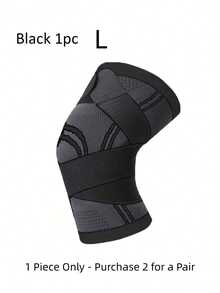 1 Stück S/M/L/XL Outdoor Sport Knieschoner für Frauen und Männer, druckfeste elastische Sport Knieschützer, Unterstützung für Fitness, Basketball, Volleyball, Schutzausrüstung, Fitnesszubehör, Kniestütze, Sport Knieschoner, Fitness Knieschoner - Schwarz - Übersicht 10