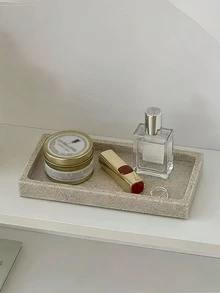 Haus Hana 1 件装仿大理石纹路树脂托盘，适用于梳妆台面、桌面，可作化妆品收纳托盘或装饰性收纳托盘 - 彩色 - 查看 4