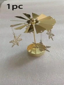 1个旋转灯笼烛台运输器风车铁艺烛台装饰品烛杯，浪漫时尚 - 多色 - 查看 8