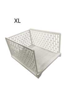 Stackable Plastic Storage Basket, Foldable Plastic Wardrobe Storage Box, Wardrobe Storage Container & Clothes Drawer Rack - Suitable For Cabinets, Bedrooms, Dormitories, Bathrooms, Kitchens & Offices - Multicolor - View 17
