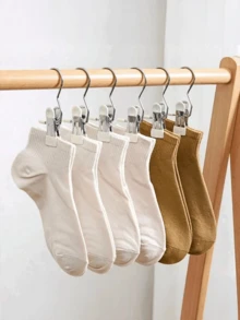 10 Portable Stainless Steel Clothespins With Hooks – Multi-Functional Clips, Suitable For Laundry, Wardrobe Organization, Holiday Clothing, And Home Storage. Multi-Functional Single-Hook Clothespins Can Be Used For Drying Pants And Skirts, Feature A Windproof Design, Save Space, And Are Suitable For Bedrooms, Closets, Wardrobes, Homes, And Dormitories. Note: Light Scratches May Occur During Transportation, Which Is Not A Quality Issue And Does Not Affect The Normal Use Of The Product. - 10pcs blue - View 3