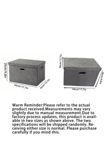 Gray/Beige Multipurpose Storage Box, Foldable Fabric Storage Box With Lid, Organizer For Clothes And Toys At Home - Multicolor - View 11