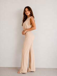 Set Of Two-Piece Sleeveless Short Top, Wide Pants For Summer. - Arena - View 3