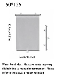 Silver Retractable Suction Cup Sun Visor, UV Protection, Car Sun Shade Roller, Windshield Sun Shade, Home/Office Window Curtain, Windshield Protection, Privacy Protection, Suitable For Various Windows - Silver - View 7
