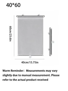 Silver Retractable Suction Cup Sun Visor, UV Protection, Car Sun Shade Roller, Windshield Sun Shade, Home/Office Window Curtain, Windshield Protection, Privacy Protection, Suitable For Various Windows - Silver - View 4