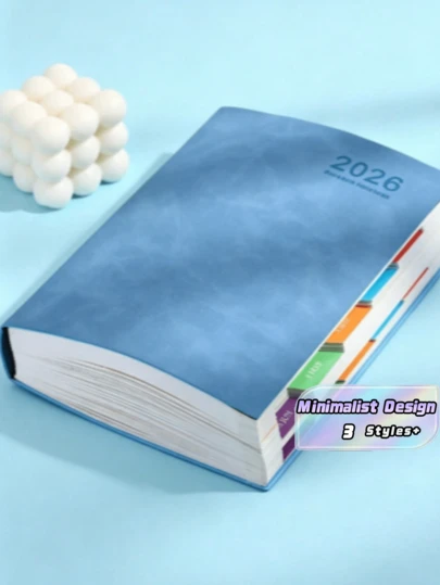 2026 12-Month Calendar Planner, Jan To Dec, English Inner Pages. 160 Sheets, 320 Pages. Stylish & Well-Organized For Adults, Ideal For Daily Journaling. Minimalist Design With Durable Binding.