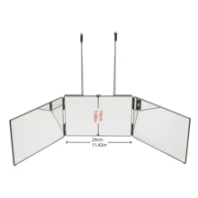 Gương trang điểm gấp 3 chiều có thể điều chỉnh - Với móc xoay kéo dài và góc nhìn 360° - Dụng cụ tự cắt tóc - màu đen - Xem 9