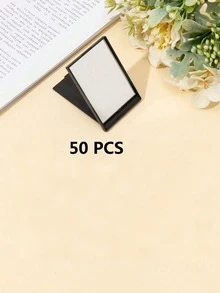 Folding Small Mirror, Portable Bag Makeup Mirror, Pocket Mirror, Travel Essential, Dressing Mirror - Black - View 10