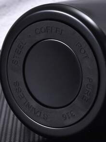 1pc Stainless Steel Coffee Pot, Small Teapot With Press Switch, Household Old White Tea, Aged Pu-Erh Tea Infuser Pot, Large Capacity - Black - View 5