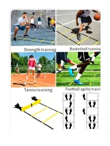 1pc Agility Ladder Speed Training Equipment, Suitable For Football Training, Footwork, Coordination And Explosiveness, Applicable For Field, Sand, Home Workout And Gym - Yellow - View 10