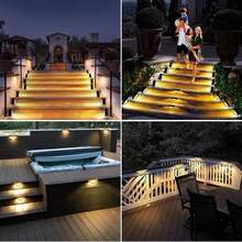 24 LED Solar Powered Stair Lights, Outdoor Waterproof Solar Deck Lights, Suitable For Yard, Patio, Garden, Walkway, Front Door, Driveway, Porch (Warm Light) - Warm Light - View 4